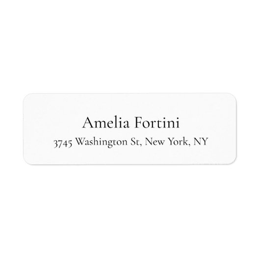 プレーンシンプルエレガントミニマモダンリスト ラベル (正面)