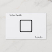 プレーンシンプルエレガント白黒ミニマルモダンリスト 名刺 (正面)