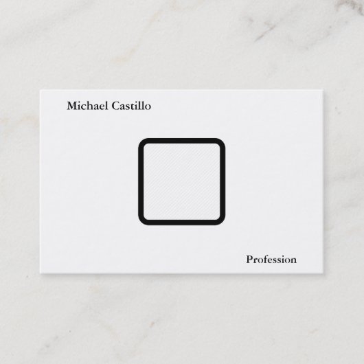 プレーンシンプルエレガント白黒ミニマルモダンリスト 名刺 (正面)