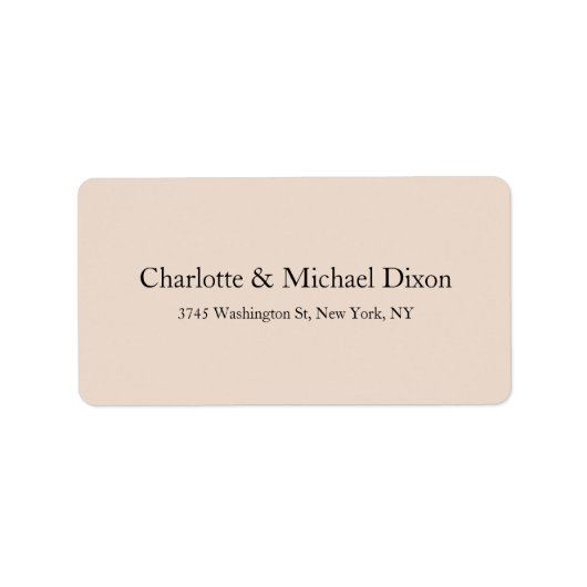 プレーンシンプルクラシカルスタイリッシュエレガントファミリ ラベル (正面)