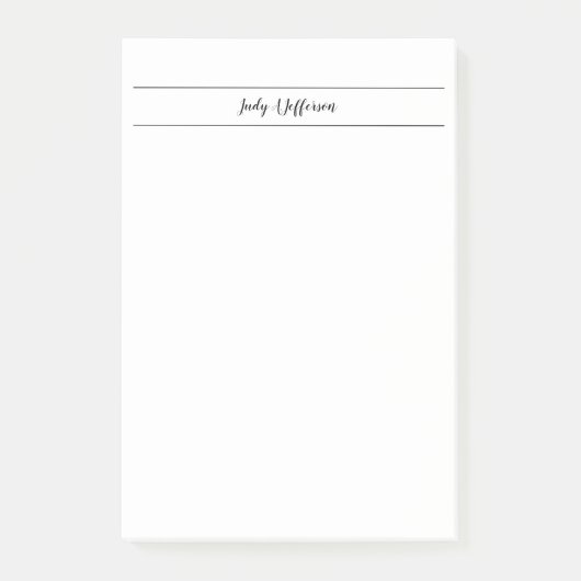 プレーンシンプルクラシカルミニマル手書き ポストイット (正面)