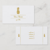 プレーンシンプルゴールデンのパイナップル 名刺 (正面/裏面)