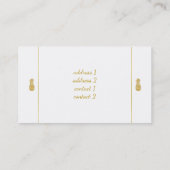 プレーンシンプルゴールデンのパイナップル 名刺 (裏面)