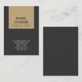 プレーンシンプルシティシックBeigeグレービジネスカード 名刺 (正面/裏面)