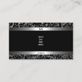 プレーンシンプルシルバーブラックエレガントクラス 名刺 (裏面)