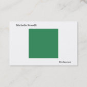 プレーンシンプルシーグリーンホワイトミニマリストモダン 名刺 (正面)