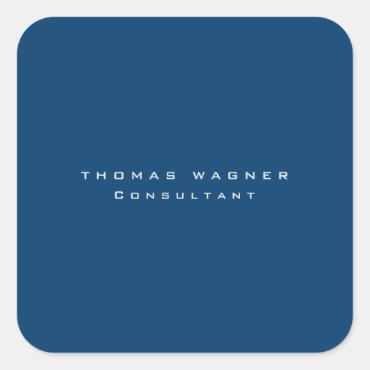 プレーンシンプルトレンディーブルー スクエアシール (正面)