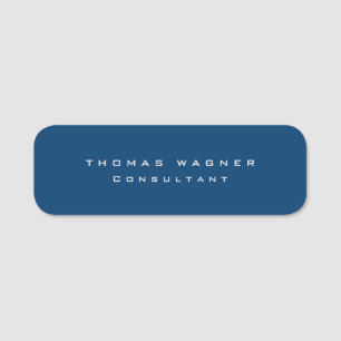 プレーンシンプルトレンディーブルー 名札