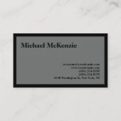 プレーンシンプルニッケルグレーブラックフォトグラファー 名刺 (裏面)