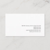 プレーンシンプルフェミニンミニマリストピンクホワイト 名刺 (裏面)