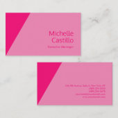 プレーンシンプルフェミニンミニマリストピンク 名刺 (正面/裏面)