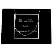 プレーンシンプルブエレガントラッ結婚クの大きい ラージペーパーバッグ (正面)