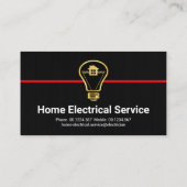 プレーンシンプルブラックラグランジードライン電気 名刺 (裏面)