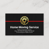 プレーンシンプルブラックリグランジードライン移動 名刺 (裏面)