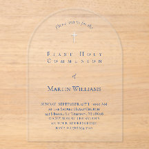 プレーンシンプルブルーのインクの最初の聖餐式