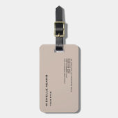 プレーンシンプルプロフェッショナルパモダンステルカラー ラゲッジタグ (正面縦)