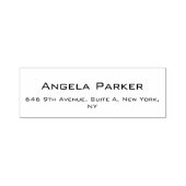 プレーンシンプルプロフェッショナルホワイトモダンミニマリスト セルフインキングスタンプ (デザイン)