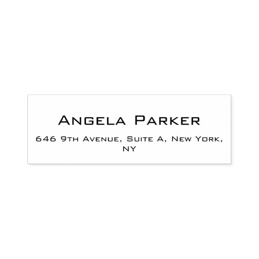 プレーンシンプルプロフェッショナルホワイトモダンミニマリスト セルフインキングスタンプ (デザイン)