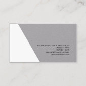 プレーンシンプルプロフェッショナルミニマリストグレーホワイト 名刺 (裏面)