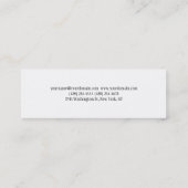 プレーンシンプルプロフェッショナル白黒 スキニー名刺 (裏面)