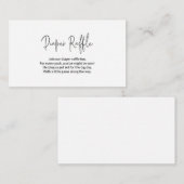 プレーンシンプルベビーシャワーおむつラッフル エンクロージャーカード (正面/裏面)
