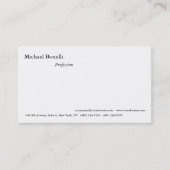 プレーンシンプルホワイトミニマリストモダンルック 名刺 (正面)