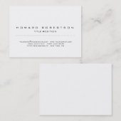 プレーンシンプルホワイトミニマリスト 名刺 (正面/裏面)