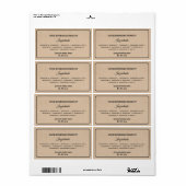 プレーンシンプルボール紙のルック原料ラベル ラベル (フルシート)