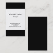 プレーンシンプルミニマルエレガント白黒 名刺 (正面/裏面)
