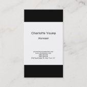 プレーンシンプルミニマルエレガント白黒 名刺 (正面)