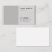 プレーンシンプルモダンプロフェッショナルグエレガントレイ 名刺 (正面/裏面)