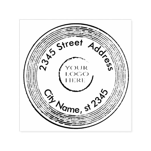 プレーンシンプルロゴ事業差出人住所 セルフインキングスタンプ (デザイン)