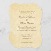 プレーンシンプルヴィンテージアンティーク結婚式招待状 招待状 (正面/裏面)