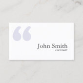プレーンシンプル引用文ジャーナリスト名刺 名刺 (正面)