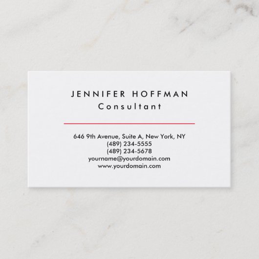 プレーンシンプル白黒クリーンプロフェッショナル 名刺 (正面)