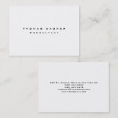 プレーンシンプル白黒トレンディーミニマル 名刺 (正面/裏面)