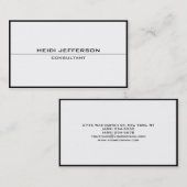 プレーンシンプル白黒フレ縁どームの魅力 名刺 (正面/裏面)