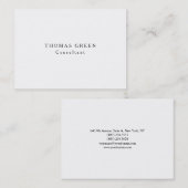 プレーンシンプル白黒プロフェッショナルミニマル 名刺 (正面/裏面)