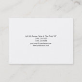 プレーンシンプル白黒プロフェッショナルミニマル 名刺 (裏面)