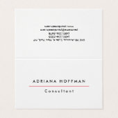 プレーンシンプル白黒プロフェッショナルミニマル 名刺 (外部フラット)