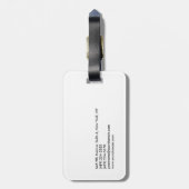 プレーンシンプル白黒ミニマリスト名 ラゲッジタグ (裏面縦)