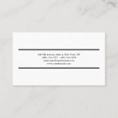 プレーンシンプル白黒ミニマルプロフェッショナル 名刺 (裏面)