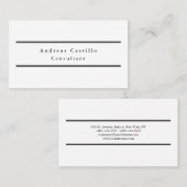 プレーンシンプル白黒ミニマルプロフェッショナル 名刺 (正面/裏面)