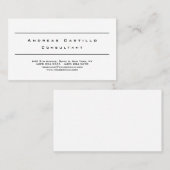 プレーンシンプル白黒ミニマルプロフェッショナル 名刺 (正面/裏面)