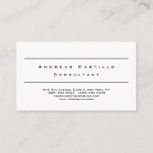 プレーンシンプル白黒ミニマルプロフェッショナル 名刺 (正面)