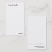 プレーンシンプル白黒ミニマルモダンリストプロ 名刺 (正面/裏面)