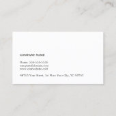 プレーンシンプル白黒モノグラムコンサルタント 名刺 (裏面)