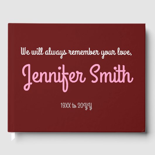 プレーンシンプル葬式/メモリアルゲストブック ゲストブック (正面)