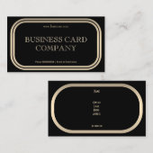 プレーンシンプル金ゴールドブラックエレガントクラス2C 名刺 (正面/裏面)