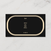 プレーンシンプル金ゴールドブラックエレガントクラス2C 名刺 (裏面)